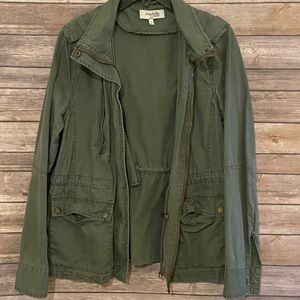 Army green utility jacket